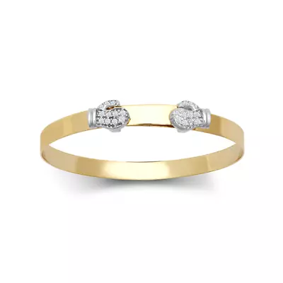 Boxing Glove Expandable Baby Bangle 9ct Yellow Gold • £297.24