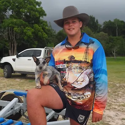 $69.95 • Buy Barra Country Fishing Shirt By LJMDesign
