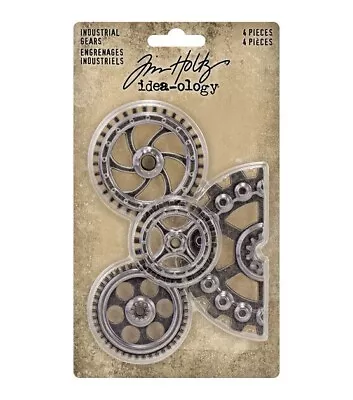 Tim Holtz Idea-Ology Industrial Gears 1.5  To 3  4Pc TH94142 Steampunk 3D • $5.99