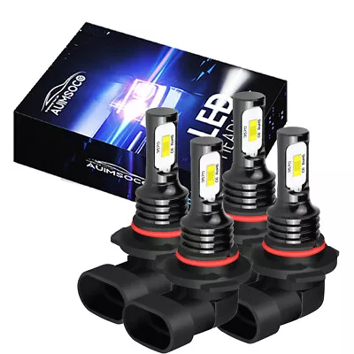 9006 9005 LED Headlight KIT Combo Bulbs 10000K High Low Beam Super Bright White • $16.99