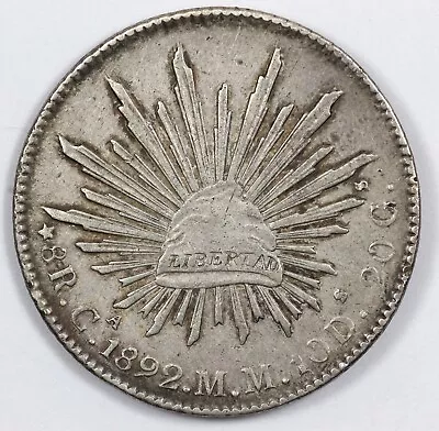 1892-Ca MM Mexico 8 Reales Chihuahua Mint Silver Coin • $7.50