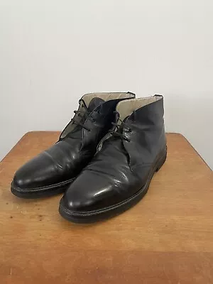 Men’s Mezlan Black Leather Chukka Boots 10.5  Good Condition See Pix • $49.99