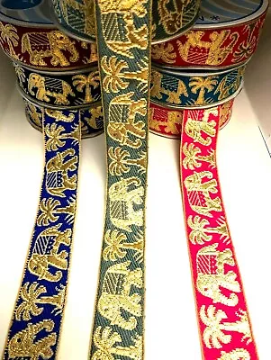 6a) 2 Yards Ribbon Animal Bird Embroidered Trimming Sewing Craft Haberdashery • £2.99