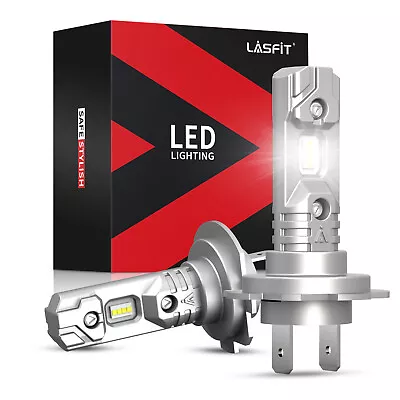 $27.99 • Buy Lasfit LED High/Low Beam Conversion Kit H7 Bulbs Super Bright 6000K Plug&Play 2x