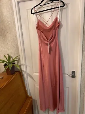 BNWT Forever New Blair Dress Pink Size 6 XS Slit Front Detailed Back Prom Party • £35