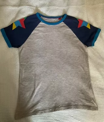 Boden Boys Grey Tee Appliqué Star Short Sleeved T-Shirt. 11-12 Years. Used. • £1.50