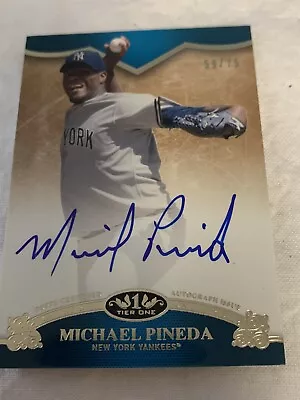 Michael Pineda 2012 Topps Tier One On The Rise Auto #MP Yankees /75 • $9.99