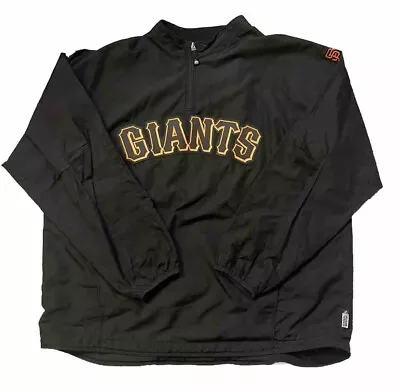 Majestic Cool Base 1/4 Zip San Francisco Giants Windbreaker Jacket Men’s Sz 2XL • $20