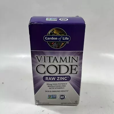 Garden Of Life Vitamin Code Raw Zinc 60 Veggie Caps EXP 05/2024 Sealed - SALE! • $8.49