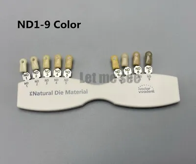 Ivoclar Vivadent Dental Teeth Shade Guide ND1-9 Natural Die Material Color Chart • $23.90
