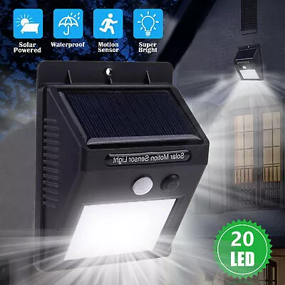 Solar Power Light Outdoor Waterproof Clip 36 LED Motion Sensor Wall Fence Lamp • $6.99