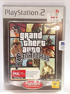 Grand Theft Auto: San Andreas [Platinum] - PS2 Game - PAL ~ *NEW - BIG W Seal* • $95