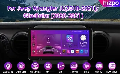 10.33  8GB+128GB Car Stereo Radio DSP Carplay For Jeep Wrangler JL 2018-2021 • $250.99