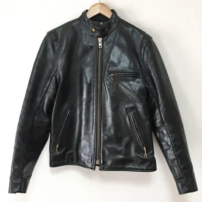 Vanson Riders Leather Single Jacket 38 US Size Black Men's • $479