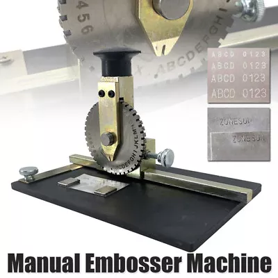 Metal Plate Label Marking Stamping Machine Manual Tag Deboss Embosser Printer • $115.09
