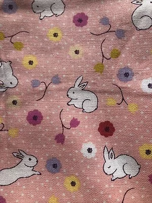 Posy By Aneela Hoey For Moda Fabrics Japan 1/2 Yard Peach Coral Bunny Rabbit • $6.50
