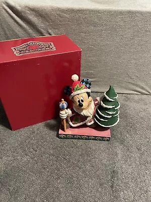 Jim Shore Disney MICKEY FATHER CHRISTMAS-JOLLY OL ST. MICK FIGURINE Papa Noel • $34.49