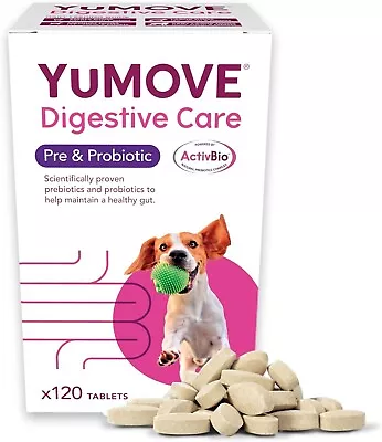 YuMOVE Digestive Care For All Dogs | YuDIGEST | Probiotics For Dogs 120 Tablets • £16.49