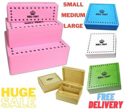 £9.94 • Buy Wooden Rolling Box Roll Box Smoking Stash. All Sizes