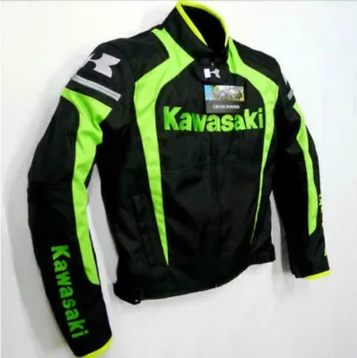 Kawasaki Men Running Jacket Winter Motorcycle Auto Racing Clothing • £67.20