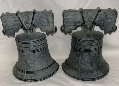 Vintage Virginia Metalcrafters Cast Metal Liberty Bell Bookends • $21.95