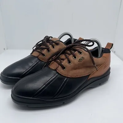 Zunos By Mizuno Men`s Brown Golf Shoes Leather Brown/Black Size 9 5774 - RARE • $39.99