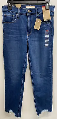 Levi's 724 High-Rise Slim Straight Cropped Blue Jeans Women's 28 NWT CLEE36 • $34.99