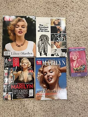 Marilyn Monroe Lot - 4 Collector Magazines + New Some Like It Hot VHS Tape • $24.99