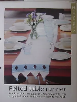 £1.35 • Buy Felted Table Runner Pattern From The Art Of Knitting Magazine