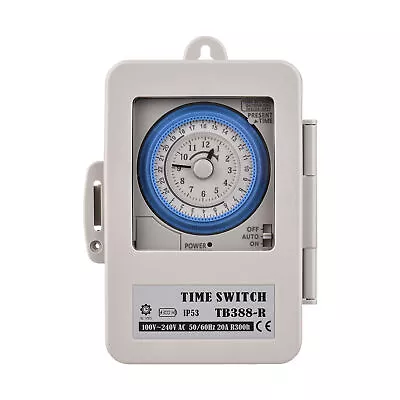 £21.53 • Buy Mechanical 24 Hours Timer Switch IP53 Rating Programmable Electrical Timer U7R6