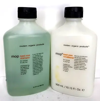 $35.99 • Buy Mop BASIL MINT SHAMPOO & CONDITIONER Normal To Oily Hair 10.15 Oz Ea 2 Pc Combo