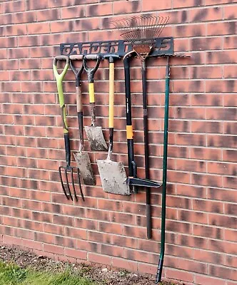 Garden Tool Hanger Holder Storage Rack For Rakes Spades Forks Wellies Coats • £25.75