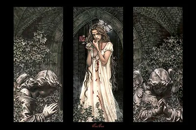 Victoria Frances Triptych Garden Dark Beauty Gothic Romanticism Pre-Raphaelite  • $17.99