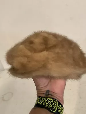 Vntg Mink Hat Beret Style Real Mink Fur Marked Brookfield NY/Paris & Polsky’s • $25