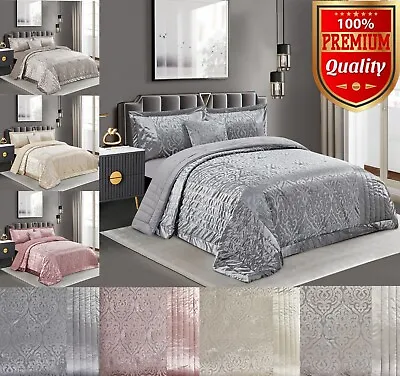 Velvet Bedspread Comforter Set 3 Piece Bed Throw And Pillowsham Bedding Set King • £13.99