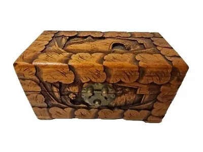 Large Antique Chinese Hand Carved Camphor Wood Chest 8 X 4 X4  • £46.74