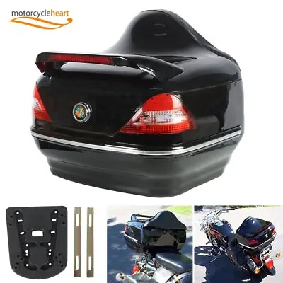 28L Tour Pack Larger Motorcycle Trunk Luggage Box W/ Tail Light For Honda Suzuki • $59.89