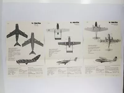 Us Air Fix Model Assembly Instructions Set Of 3 Mig-15 Cessna-0-2 Uscg Widgeon • $14.50