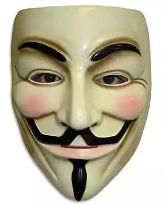 V For Vendetta Mask Anonymous Guy Fawkes Fancy Dress Adult Costume Accessory • $14.77