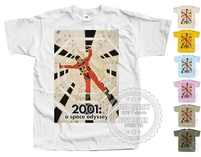 $19 • Buy 2001 A Space Odyssey T SHIRT V12 Movie Poster Colors WHITE All Sizes S To 5XL