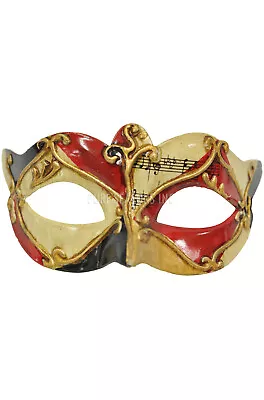 Brand New Mardi Gras Musical Dreams Masquerade Mask (Red/Gold) • $8.56