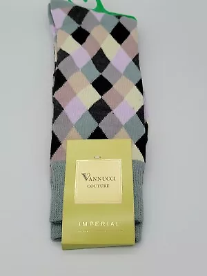 Vannucci Designer Dress Socks Mens 10-13 DIAMOND PATTERN  • $13.85