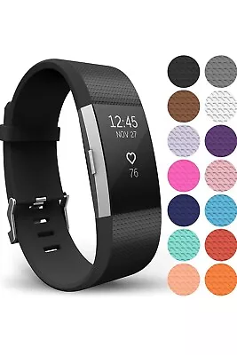 $8.66 • Buy For Fitbit Charge 2 Strap Sports Wrist Band Silicone Replacement Small Large