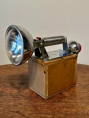 Vintage HOMART EXPLORER LATERN FLASHLIGHT With Wooden Battery Box • $23