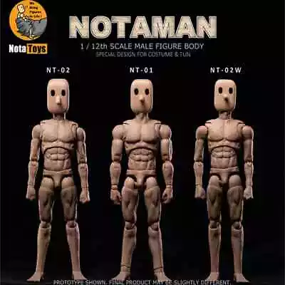 Notaman1/12 Scale Male Super Flexible Strong Muscular Square Head Action Figure • $33.96