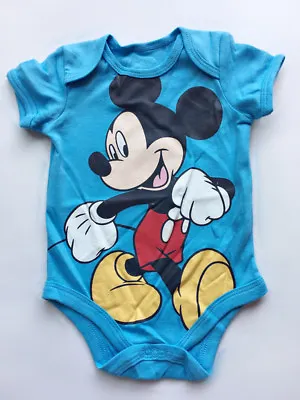 Blue Mickey Short Sleeve Baby Romper Toddler JumpsuitPlaysuit Outfits Clothes • $11.50