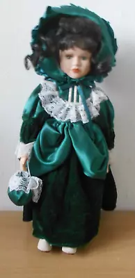 Vintage 42cm High Doll With Stand Velvel/satin Dress Unboxed. • $12.44