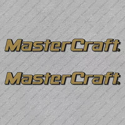 MASTER CRAFT BOAT LOGO V2 GOLD/BLACK DECALS STICKERS Set Of 2 30  LONG • $49.95