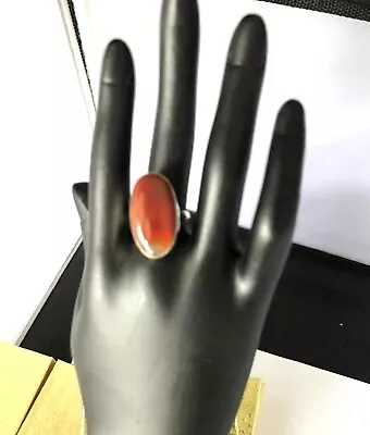 $22 • Buy Vintage Carnelian Agate Sterling Silver Ring 