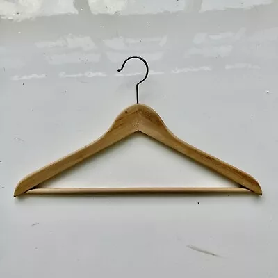 Deluxe Wooden Hangers For Jackets Coats Clothes With Swiveling Metal Hook • $1